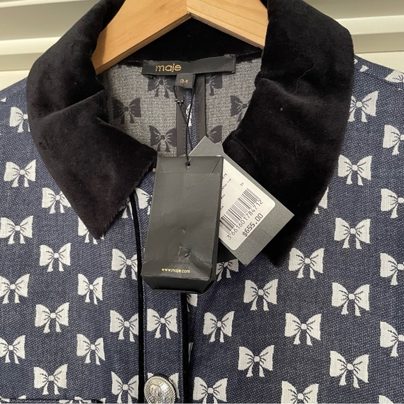 HOST PICK⭐️MAJE Bow Print Mini Dress bow 💝 Designer Dress 🤍 - Picture 6 of 15